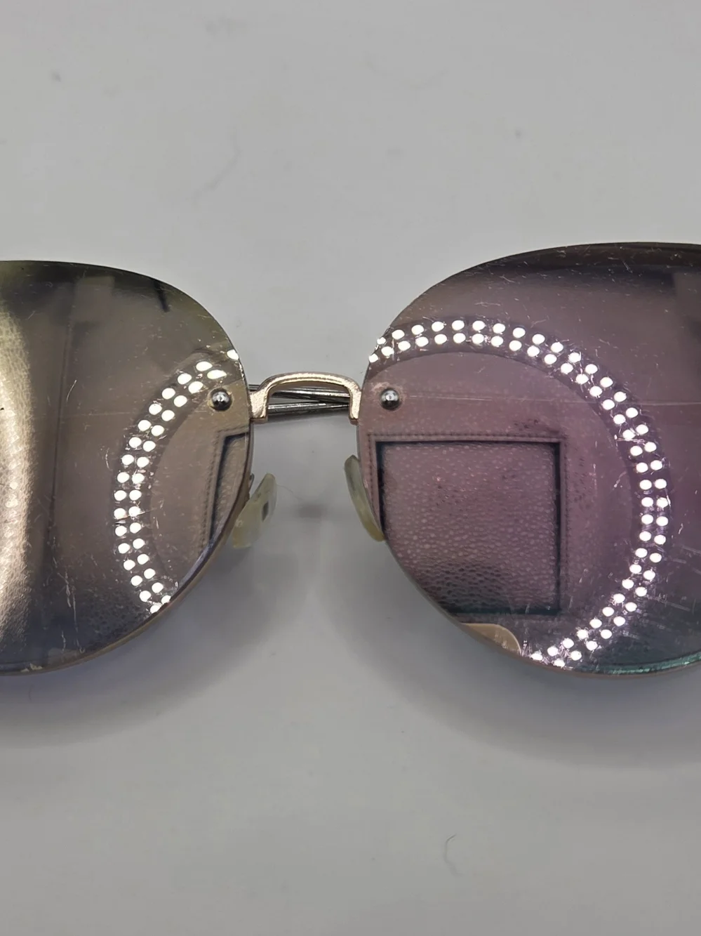 Women’s Mirrored Round Sunglasses - Pink Lens